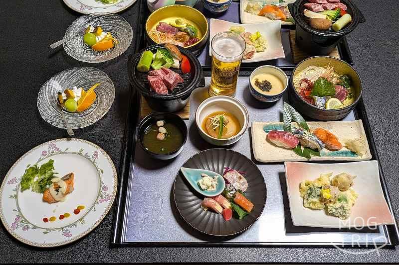 ユン二の湯の「和洋会席膳（訪問時）」
