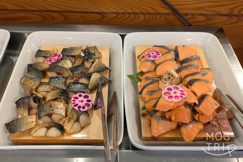 ユン二の湯の鯖・鮭