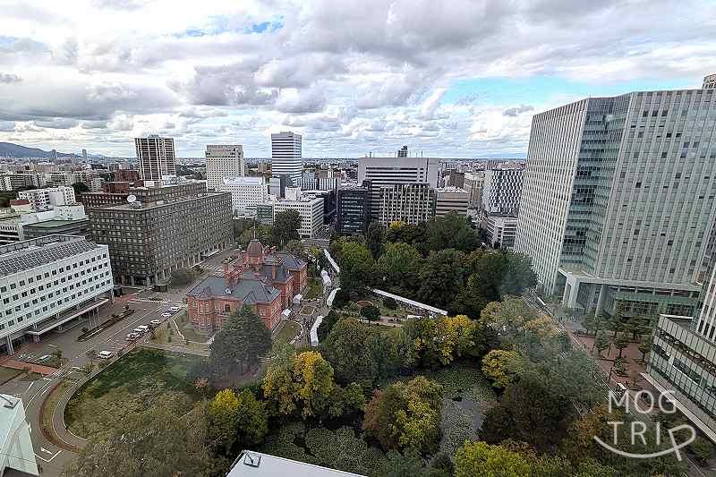 ハイアットセントリック札幌のラウンジの窓からの風景